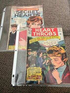 2 Vintage Comic Books - Red & Yellow Cover